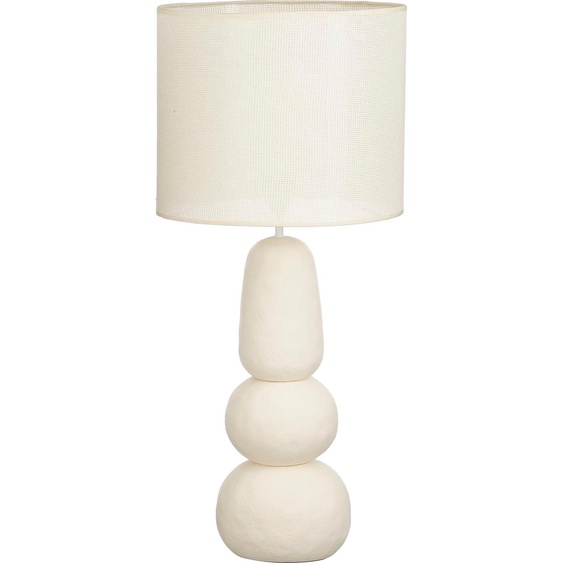 Mica Decorations Menko Lampe de table Salon - Lampe avec abat-jour - Lampe Salon Décoration - 84 x 38 cm - 60W E27 IP20 - Crème