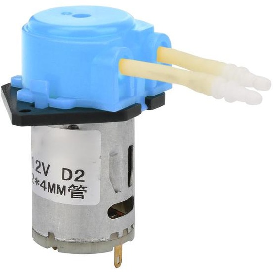 Micro-pompe péristaltique bleue 12 V CC pour aquariums, laboratoires et analyses, 2 x 4 mm
