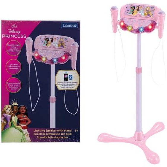 Microphone Lumineux Disney Princesses Avec 2 Micros Et Effets Vocaux Rose