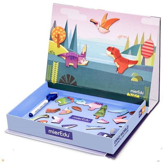 Mieredu - Livre Magnétique - Le Monde Des Dinosaures Multicolor