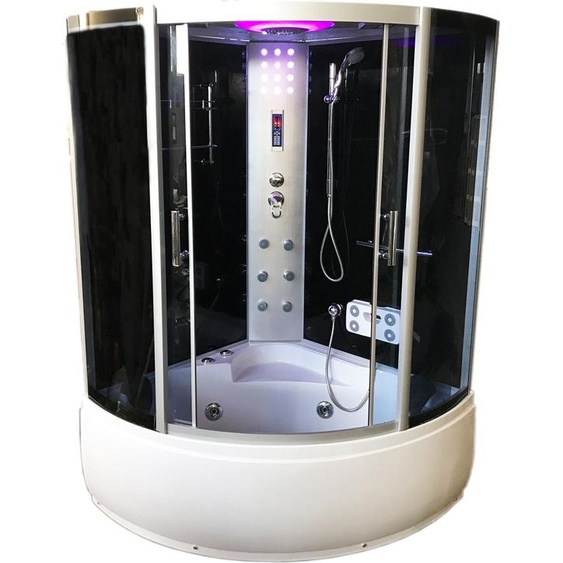 Milan – Baignoire Balnèo Douche Chromothérapie 130 X 130 cm