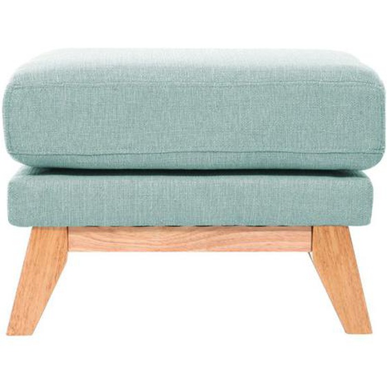 Miliboo - Repose-pieds scandinave déhoussable vert lagon OSLO