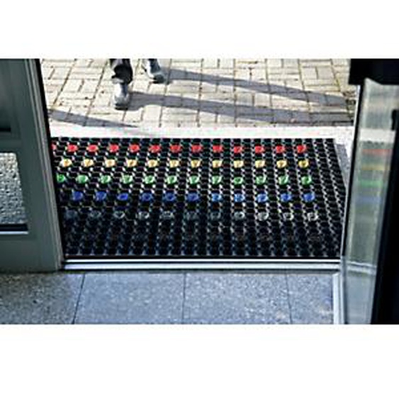 MILTEX Tapis caillebotis en caoutchouc Scriper, noir