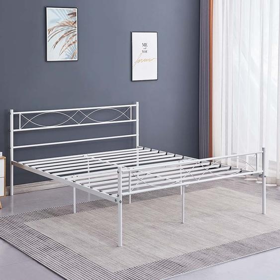 Milton & Oldbrook lit double 160 x 200 cm Rafina White