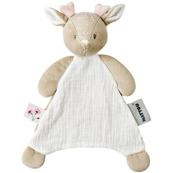 Mini Doudou Fanfan Biche Tout Doux – 25 Cm, Dès La Naissance Marron, Écru, Rose