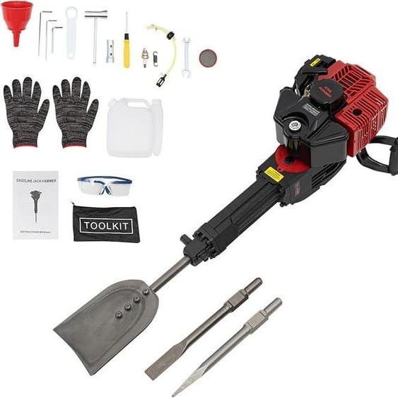 Mini-excavatrices de jardin bicylindres de 52cc, multifonctionnelles, pour lélagage et la plantation darbres, avec foret à pointe et à plat, broyeur de branches pour mini-pelles, et pelle de plantation darbres pour jardin et exploitation agricole