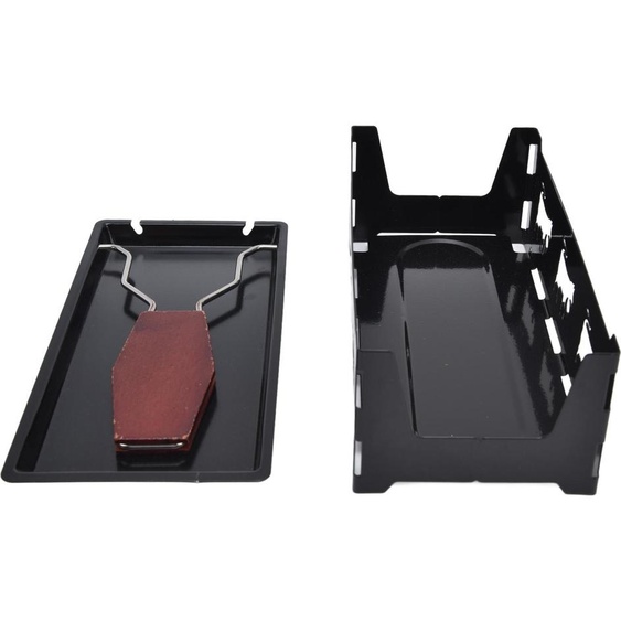 Mini Gril à Raclette avec Poignée Noire Outil de Cuisson au Fromage Rectangulaire