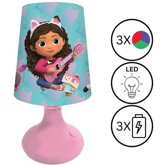 Mini Lampe De Chevet Veilleuse Sans Fil Gabby Et La Maison Magique Rose