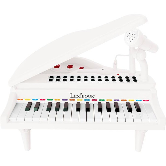 Mini Piano À Queue Électronique Avec Micro Blanc