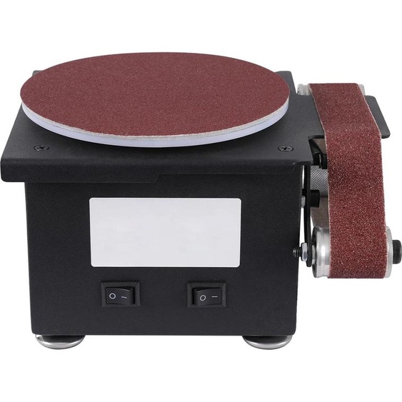 Mini ponceuse à disque à bande, vitesse réglable, construction durable, taille compacte, noir