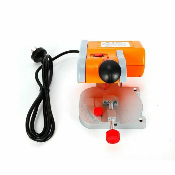 Mini scie à table Scie à onglet en acier Lame de scie Scie circulaire 7800r/min 220V 0°-45