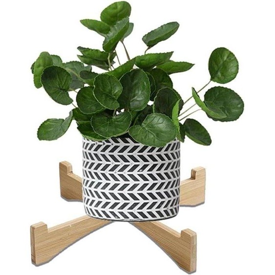 Mini support à plantes en bois - adapté aux pots de 15 cm - présentoir décoratif pour fleurs - pour lintérieur et lextérieur