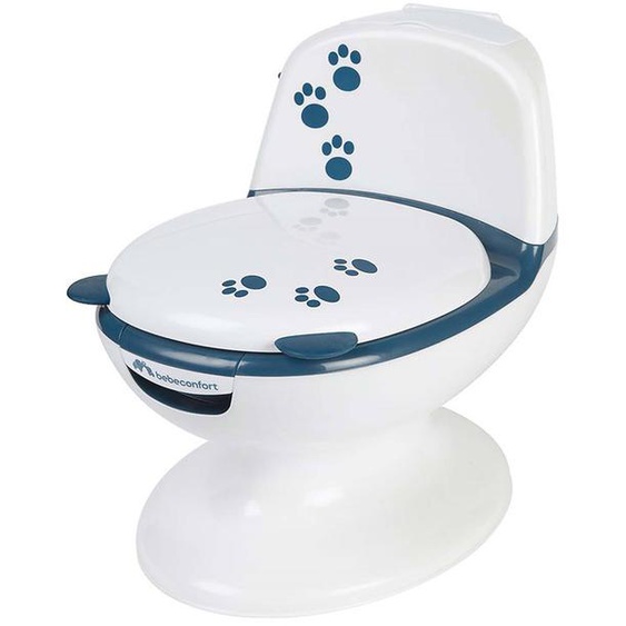 Mini Toilette Renard, Pot Avec Bruit De Chasse Deau Blanc Et Bleu