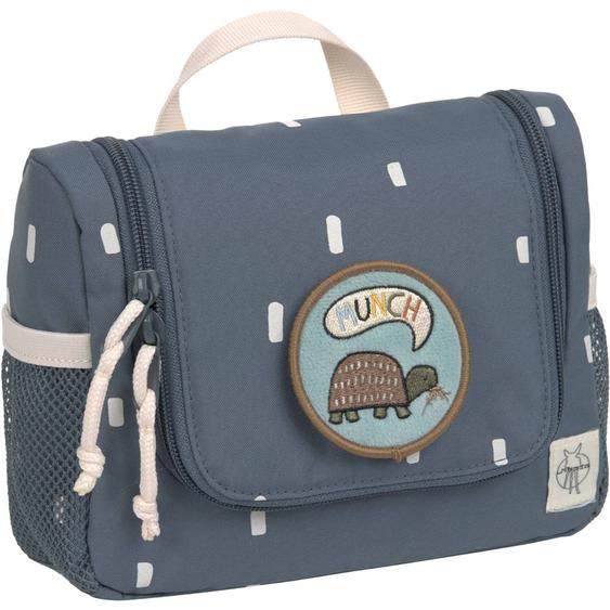 Mini Trousse De Toilette Little Gang Bleu Nuit, Blanc, Marron