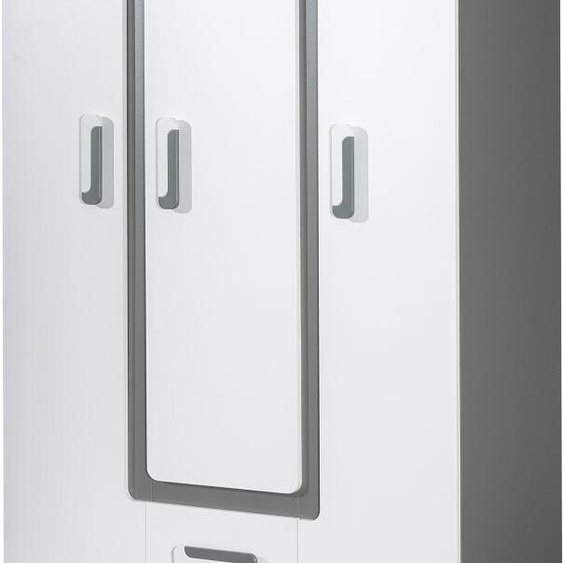 Minio, armoire 128 cm, Arezzo, anthracite / blanc couleur