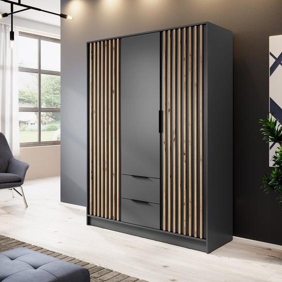 MINIO Armoire NELLY 3D Artisan chêne / graphite
