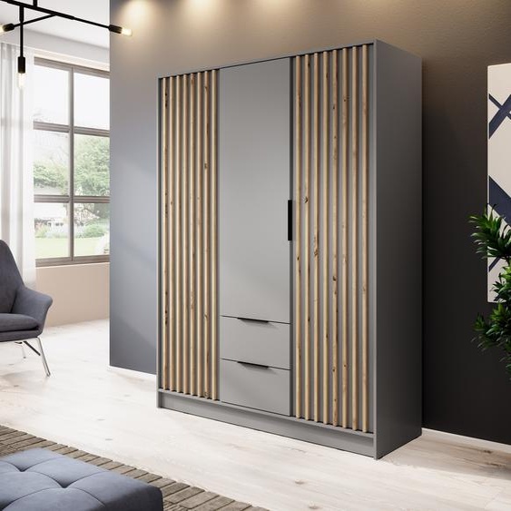 MINIO Armoire NELLY 3D Artisan chêne / gris