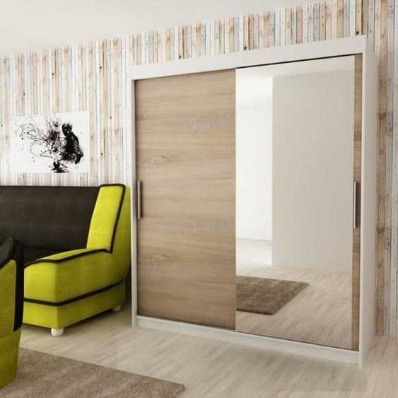 MINIO Armoires TOKYO 2 200 cm Blanc / Sonoma