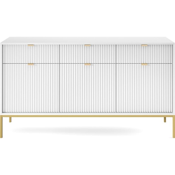MINIO Commode 154 NOVA Blanc avec pieds dorés