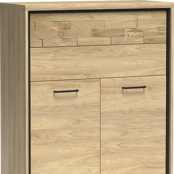 MINIO Commode haute 92 cm avec panneau décoratif COMO 6 Natural Hikora couleur
