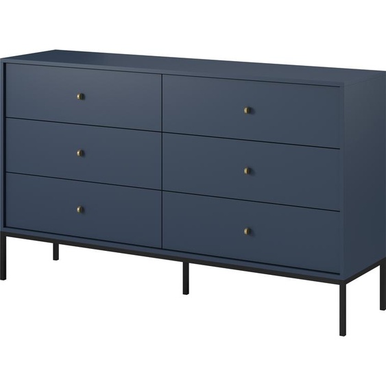 Minio, commode MINIMAL, 154 cm, avec tiroirs, couleur bleu foncé