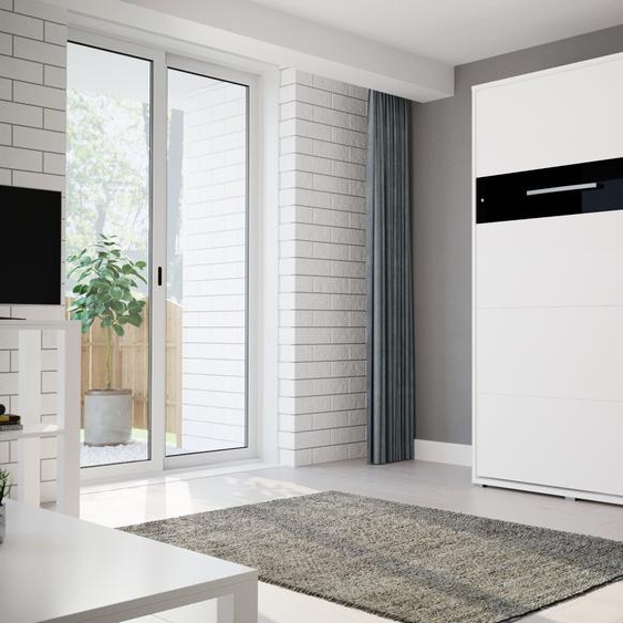 MINIO go for it, lit escamotable, lit mural pliant HOME 120 x 200 cm blanc / noir