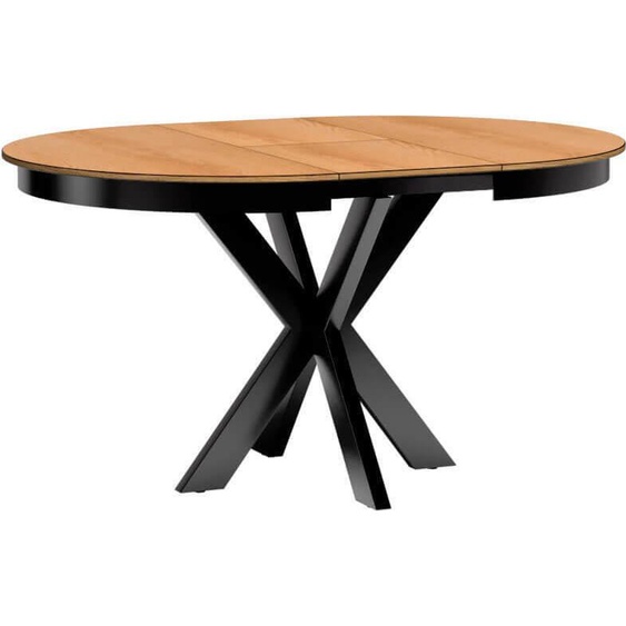 Minio, table Fonte 110-150 cm, à rallonges, chêne caramel