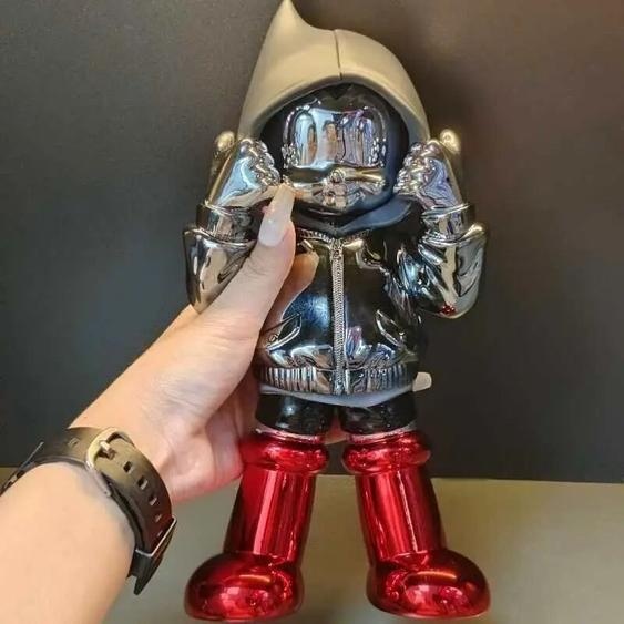 MINISO STRABoy Mighty Atom Action Figure pour enfants, version galvanisée, figurines mobiles Tetsuwan Atom, modèle Anime, jouets pour enfants, cadeaux de vacances, 26cm