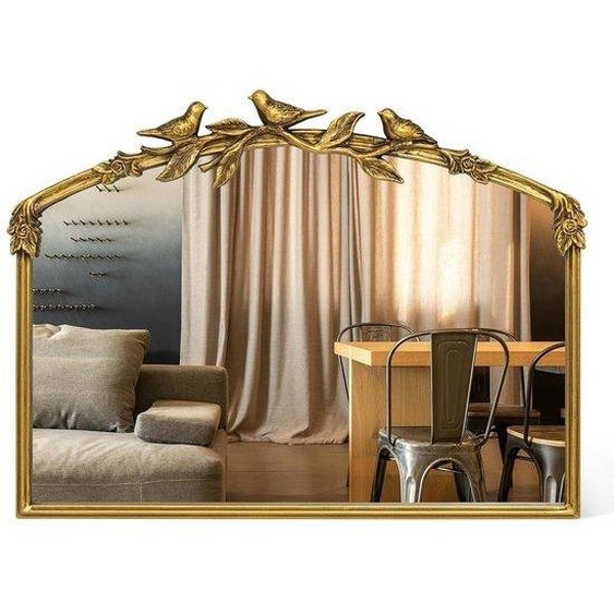 Miroir ancien - Élégant style baroque - Pièce unique - Couleur dorée