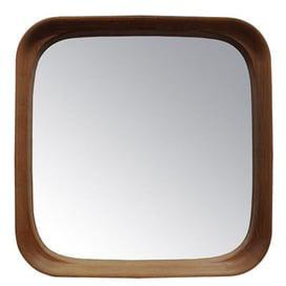Miroir arrondi bois brun 61x61cm