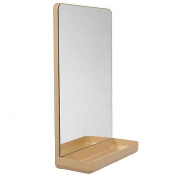 Miroir avec étagère en acier