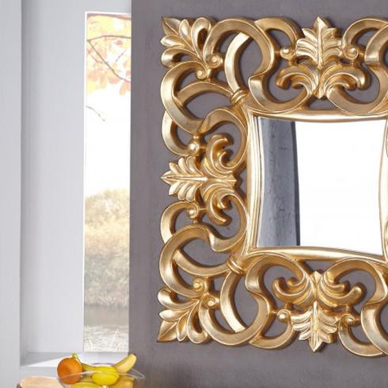 Miroir baroque moderne carré - Chester - Doré