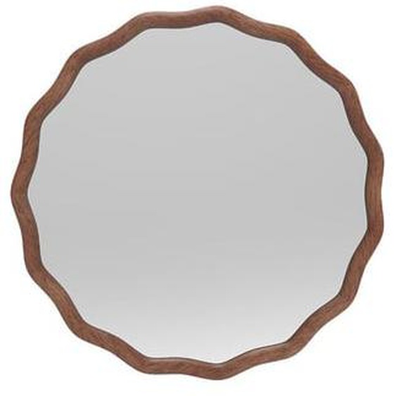 Miroir bois brun ondulé 60cm
