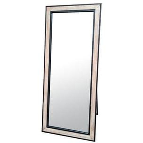Miroir bois et métal sur pied 60x140cm