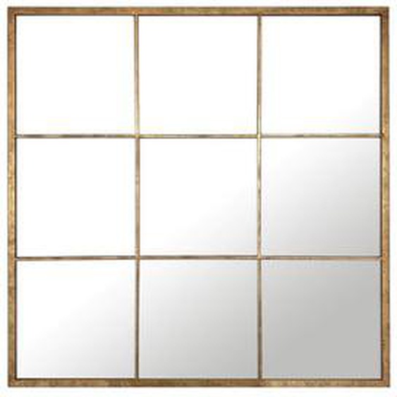 Miroir carré 9 vues effet fenêtre 100 x 100 cm