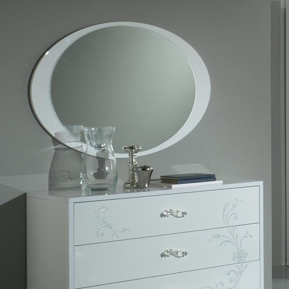 Miroir classique de luxe Console Chambre à coucher Style moderne Miroir ovale en verre