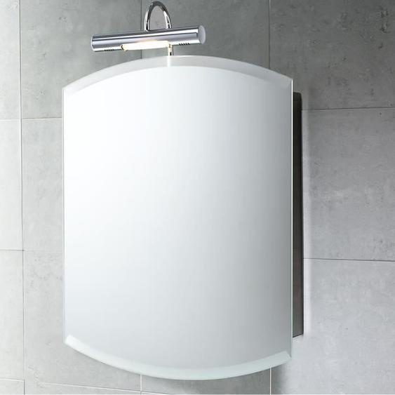 MIROIR CONTENEUR EN ACIER INOX SILVER ROND