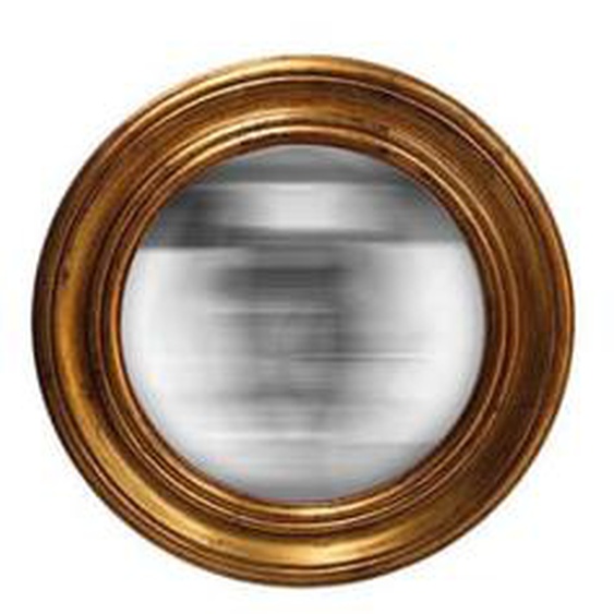 Miroir convexe doré 37cm int et 51cm ext