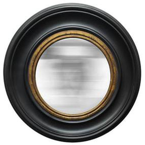 Miroir convexe noir doré 25.5cm int et 40.5cm ext