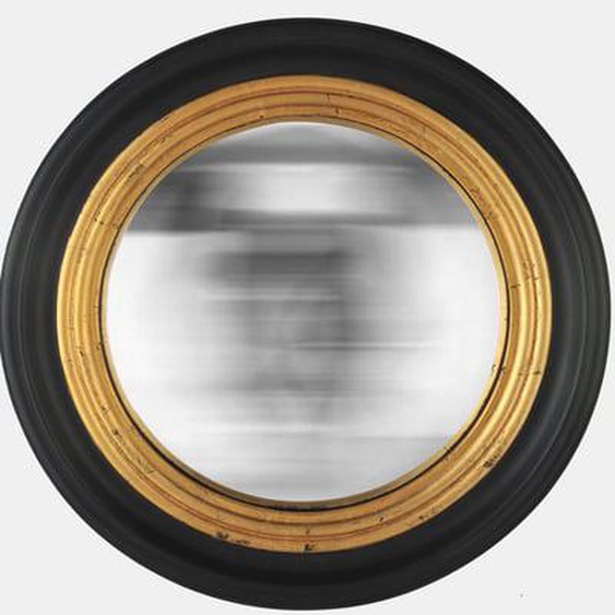 Miroir convexe rond noir et doré 37cm int et 51cm ext
