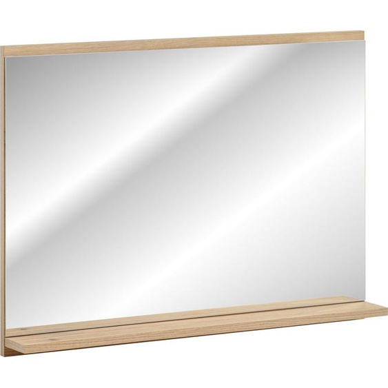 Miroir De Salle De Bain 80 Cm En Chêne Evoke Moderne Avec Étagère