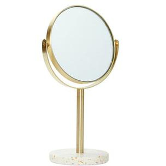 Miroir de table Pamper  en fer, verre et terrazzo