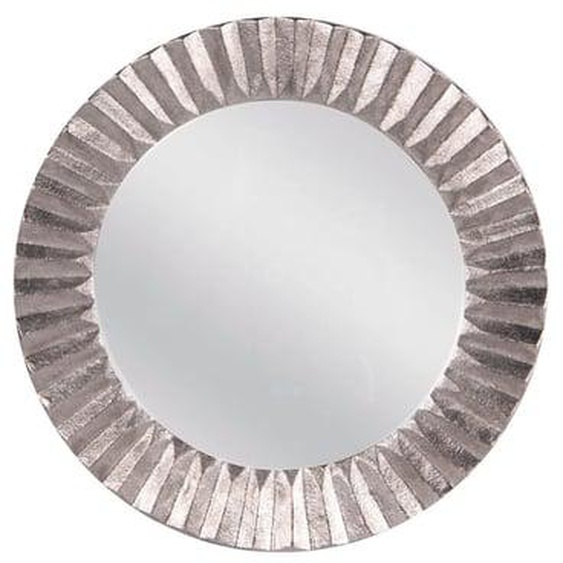 Miroir en fonte plissé argent 6