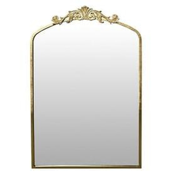Miroir fronton métal doré 60.5x93cm