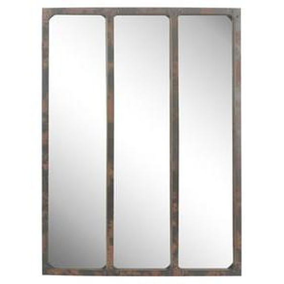 Miroir industriel 3 bandes avec rivets 60x80cm