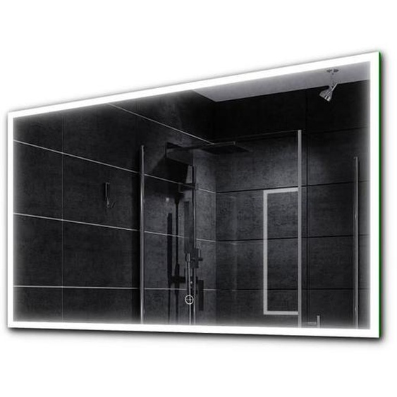 Miroir LED avec Interrupteur Tactile - ALASTA - Boston 160x70 cm - Eclairage LED - Blanc - A suspendre