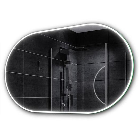 Miroir LED avec Interrupteur Tactile ALASTA Hamburg 160x80 cm