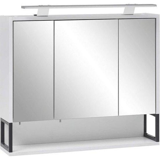 Miroir Limone Houtspiegel - blanc - 70 x 61 x 16 cm - Meubles de salle de bains - Armoire