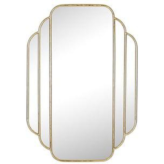 Miroir métal doré art déco 60x85cm