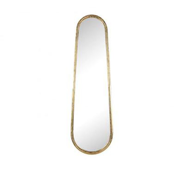 Miroir métal doré long 30x100cm